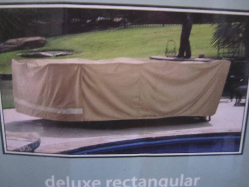 lot 49 image: Patio Armor Deluxe Rectangular Tabl...