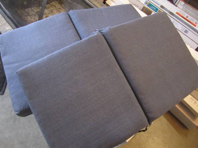 lot 90 image: Pair of Hampton Bay Patio Chair Cus...