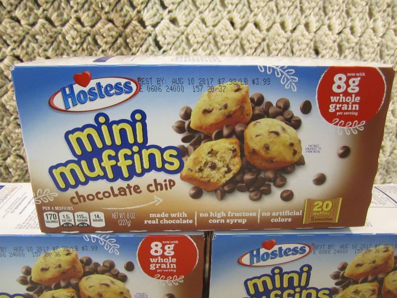lot 108 image: 3 Boxes of Hostess Mini Muffins Cho...