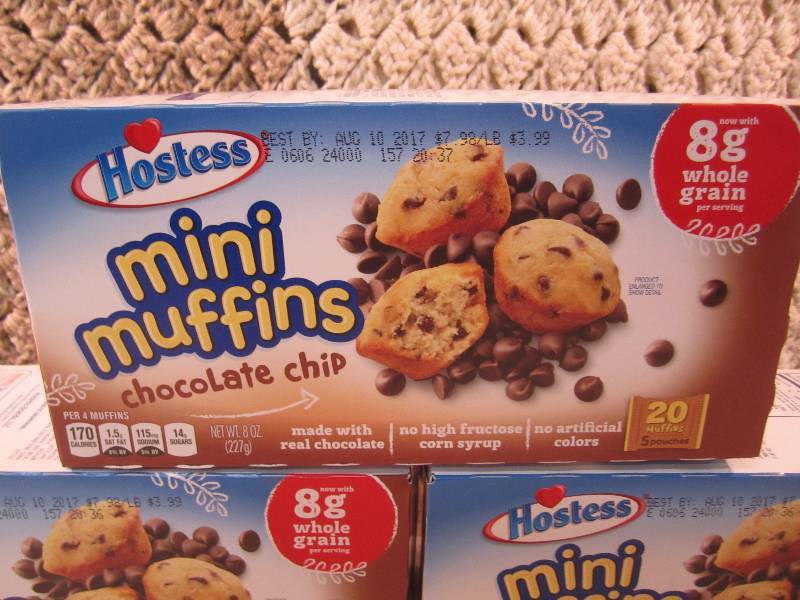 lot 109 image: 3 Boxes of Hostess Mini Muffins Cho...