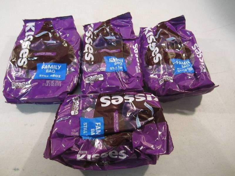 lot 119 image: Lot of 4 Bags Hersheys Kisses Speci...