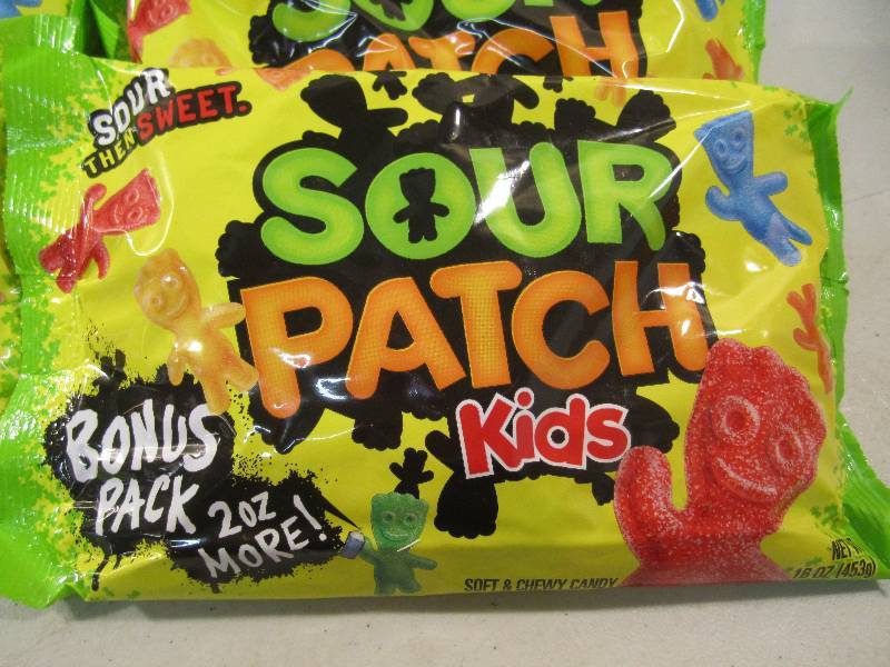 lot 138 image: Lot of 6 Bags of Sour Patch Sour Th...