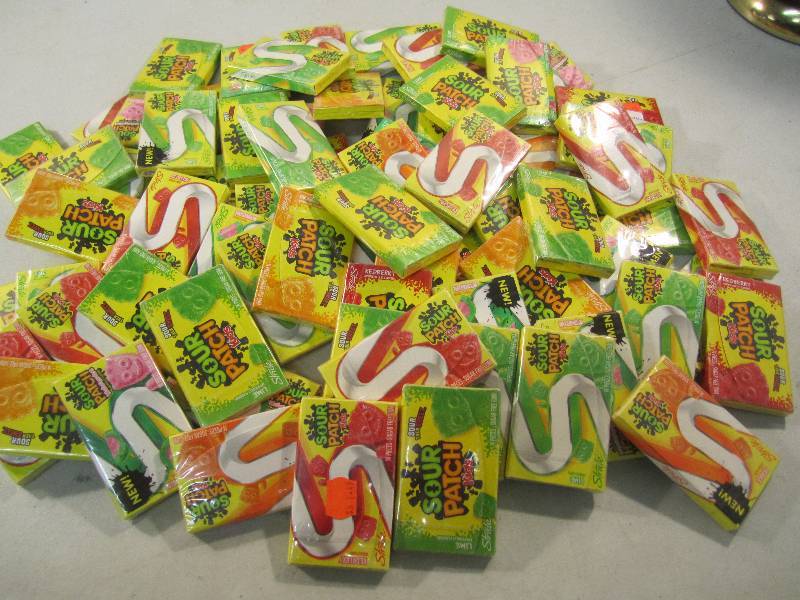 lot 142 image: Big Lot of Stride Sour Patch Gum Pa...