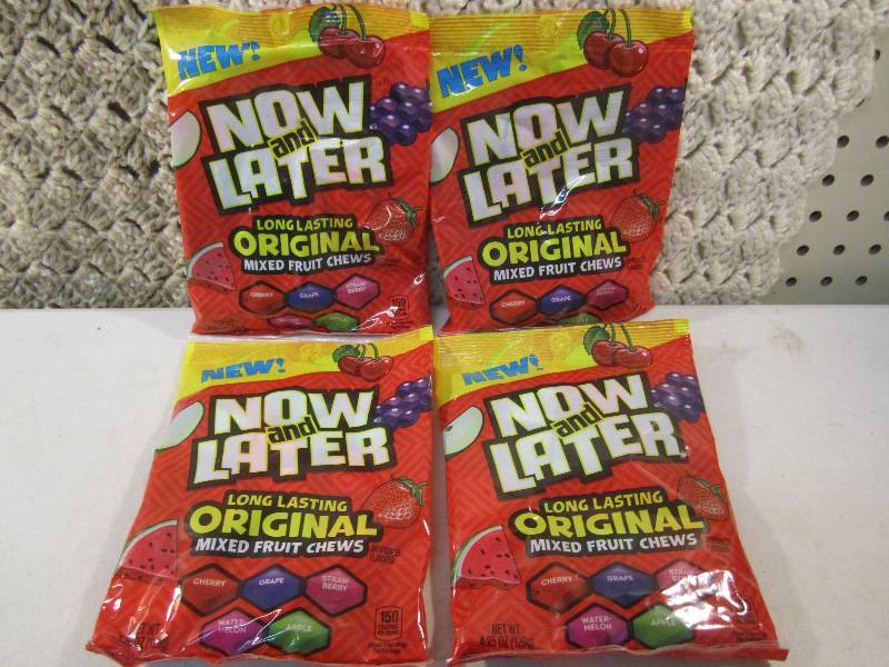 lot 144 image: Lot of 4 Bags Now and Later Mixed F...