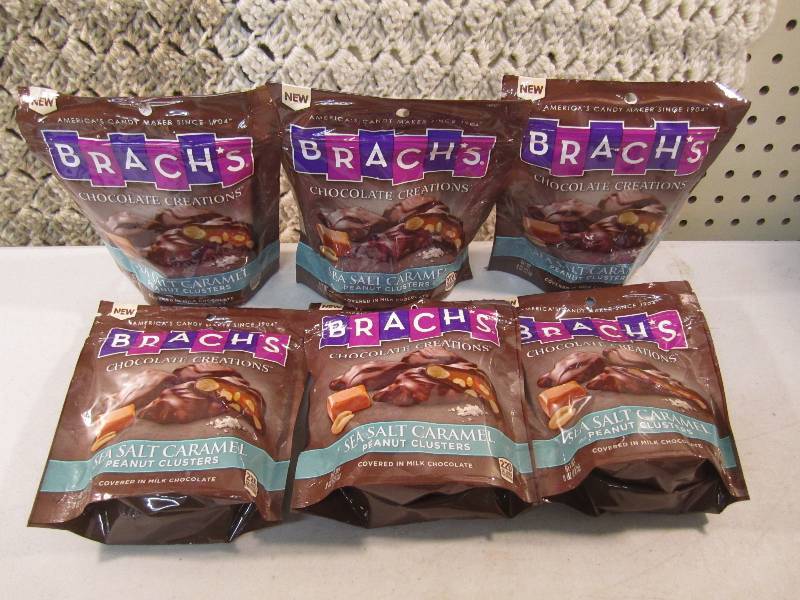 lot 164 image: Lot of 6 Bags Brachs Chocolate Crea...