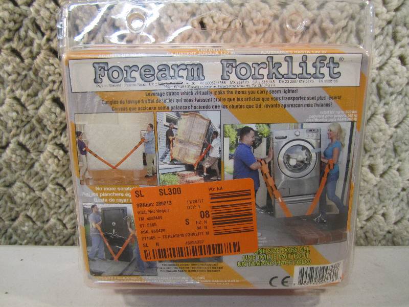 lot 174 image: Forearm Forklift Moving Straps Reta...