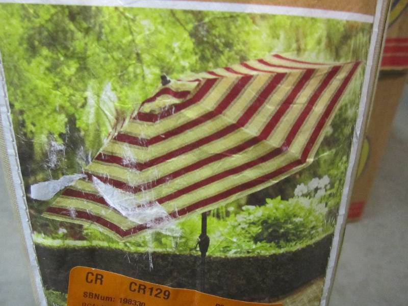 lot 185 image: Hampton Bay 9 ft Tilting Patio Umbr...
