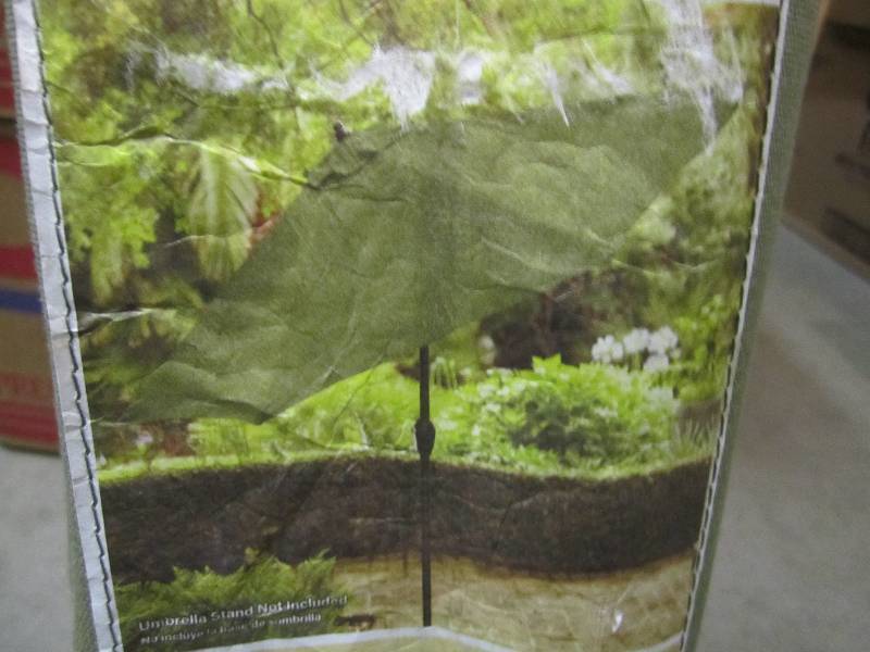 lot 187 image: Hampton Bay 9 ft Tilting Patio Umbr...