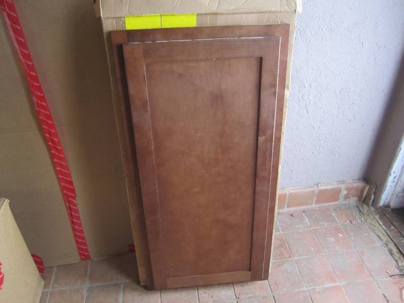 lot 201 image: Wood Electrical Panel CoverDoor 21...