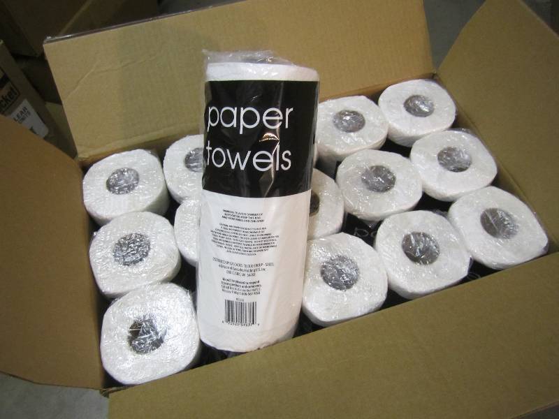 lot 244 image: Case of 30 Rolls Paper Towels ...