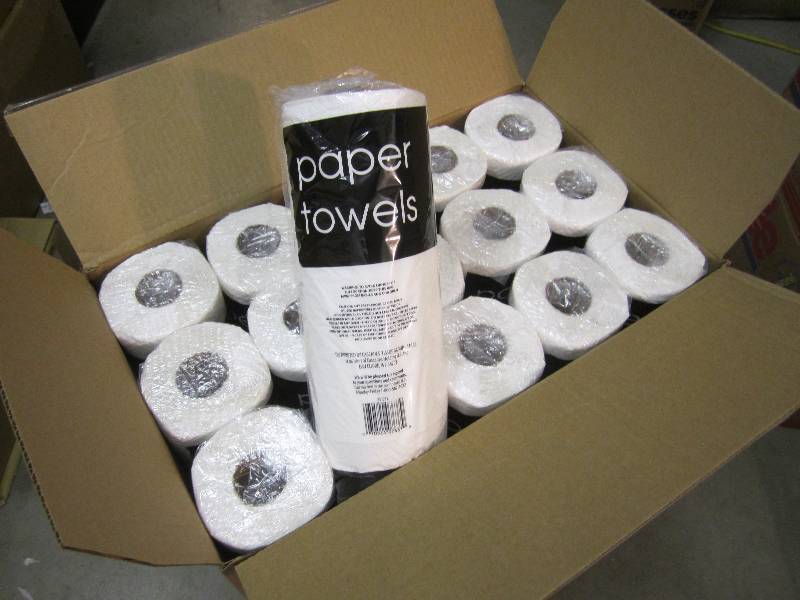 lot 245 image: Case of 30 Rolls Paper Towels ...