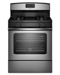 lot 40 image: BRAND NEW IN THE BOX AMANA 5.0 CU. FT GAS OVEN RANGE - MODEL # (AGR5630BDS) - BRAND NEW - STAINLESS STEEL COLOR MSRP $999.99