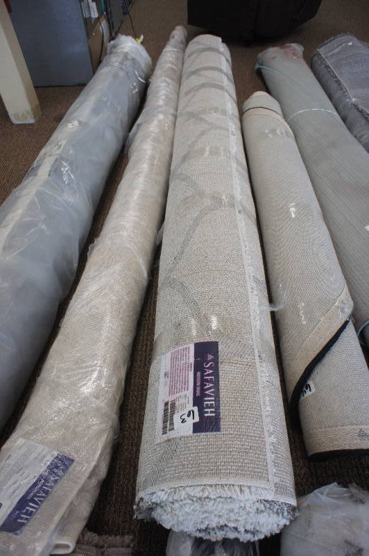 lot 63 image: BRAND NEW- Safavieh Hudson Shag Collection SGH280A Ivory and Grey Moroccan Ogee Plush Area Rug (9 x 12)