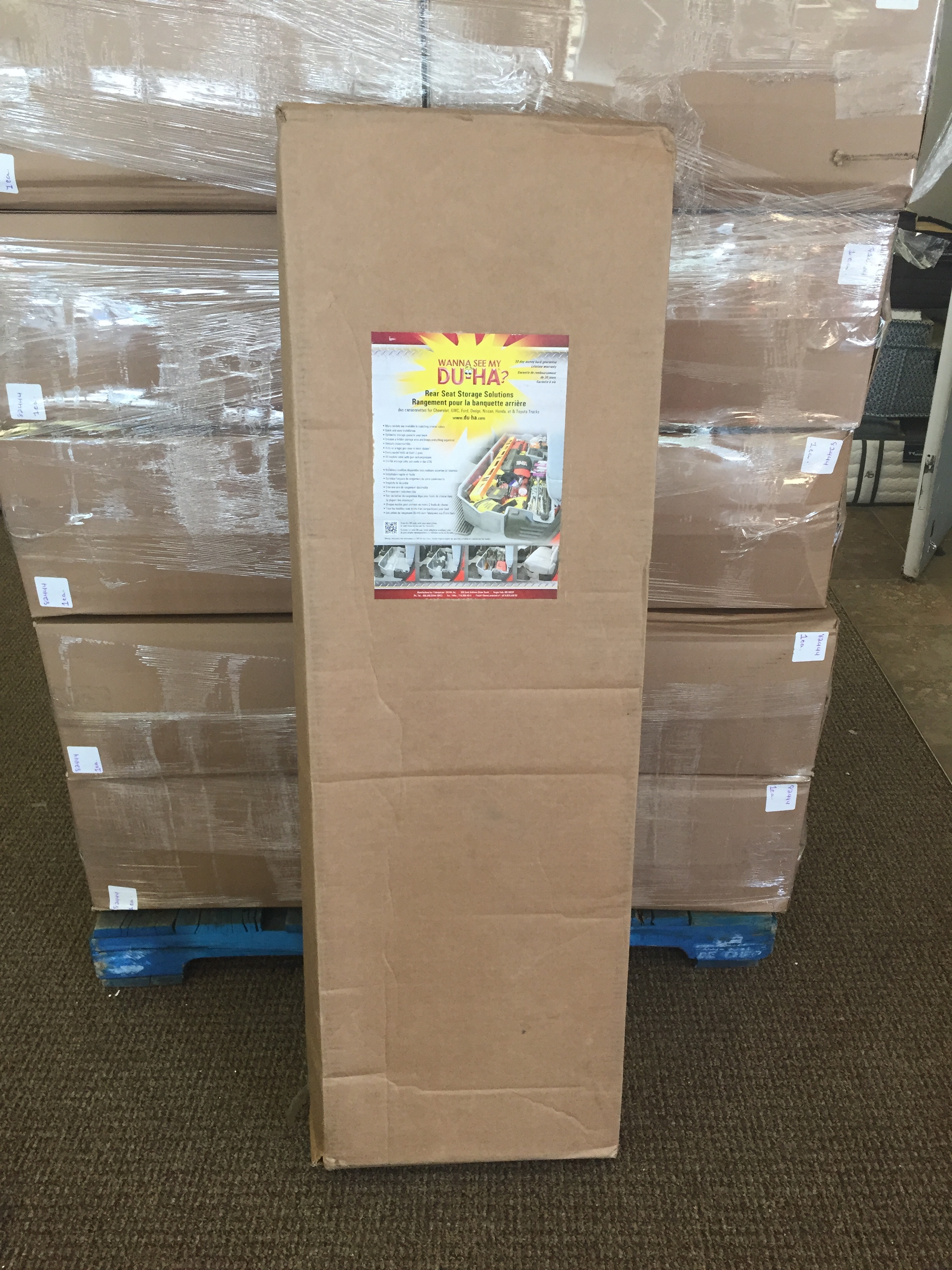 lot 81 image: In Box- DU-HA Under Seat Storage Fits 14-17 ChevroletGMC SilveradoSierra Light Duty & Heavy Duty Crew Cab, Black,