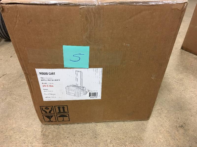 lot 5 image: Ridgid 22 in. Pro Gear Cart, Black New