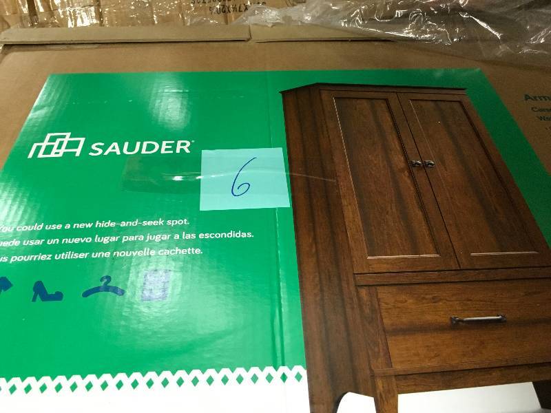 lot 6 image: Sauder Palladia Armoire not used