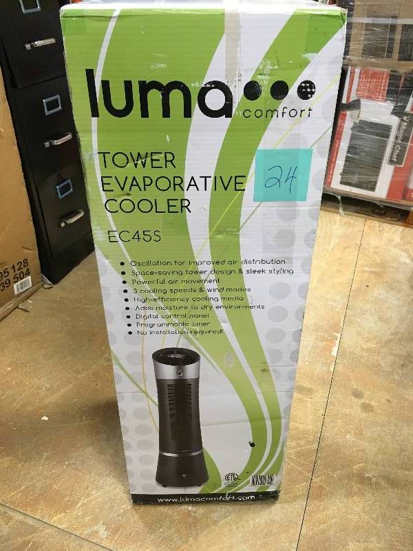lot 24 image: Luma EC45S Comfort Tower Evaporative Cooler not used