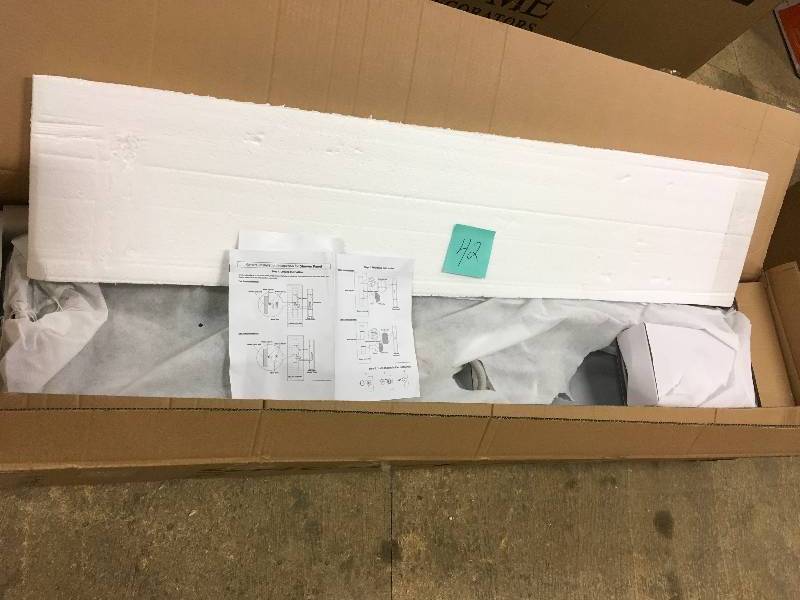 lot 42 image: AKDY 51 Tempered Glass Themostatic Control Shower Panel not used