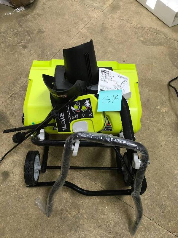 lot 57 image: Ryobi 20 in. 12 Amp Electric Snow Blower  not used in working conditions