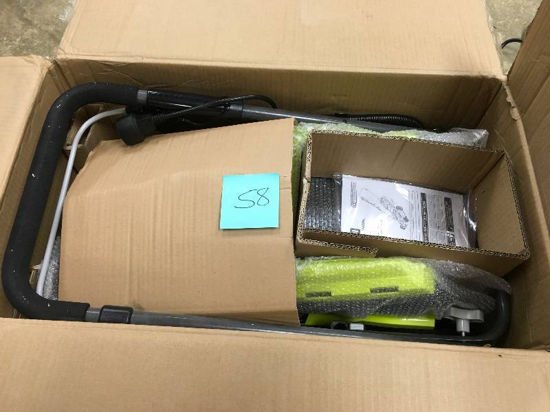 lot 58 image: Ryobi 13 in. 11 Amp Corded Electric Walk Behind Push Mower open box never used