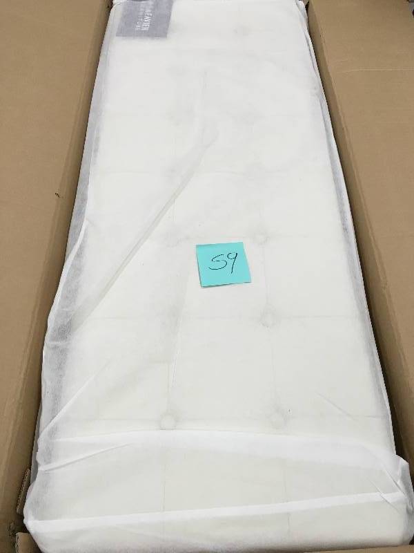 lot 59 image: Safavieh Manhattan Large Off-White Storage Bench not used