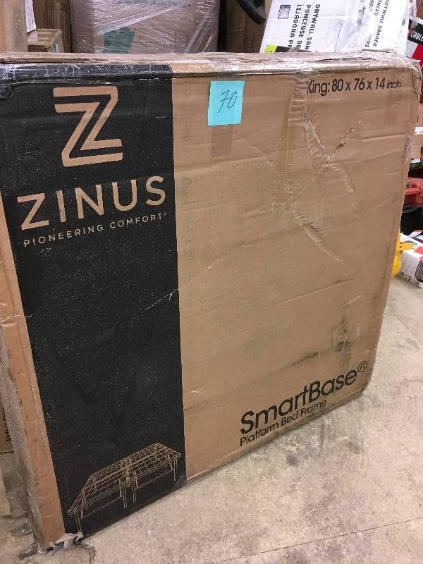 lot 70 image: Sleep Master SmartBase Mattress FoundationPlatform Bed FrameBox Spring Replacement not used