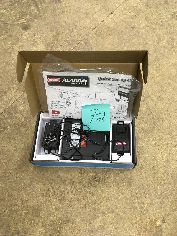 lot 72 image: Genie Aladdin Connect with Door Position Sensor for the Genie Garage Door Opener not used