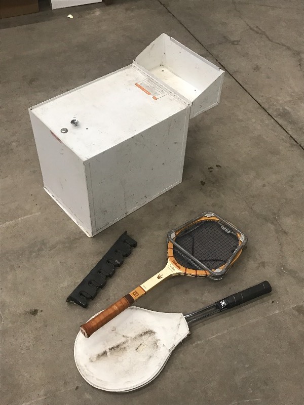 lot 41 image: Lot Of (2) Tennis Raquets, (1) Wea...