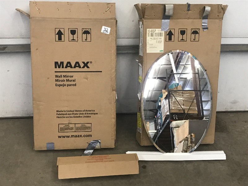 (2) New Maax Beveled Edge Wall Mirr...