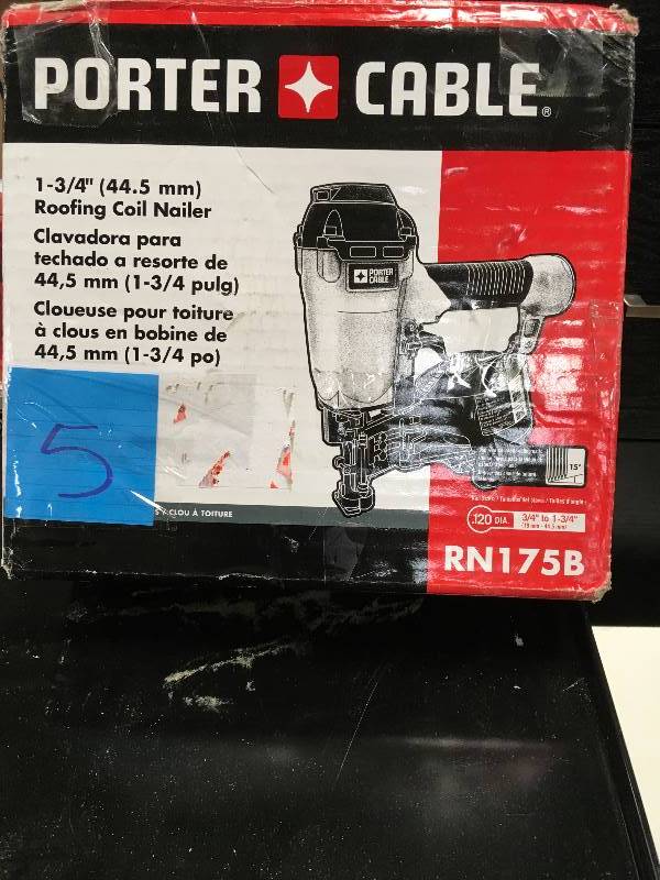 Porter Cable 1-34 Roofing Coil Nailer box not used