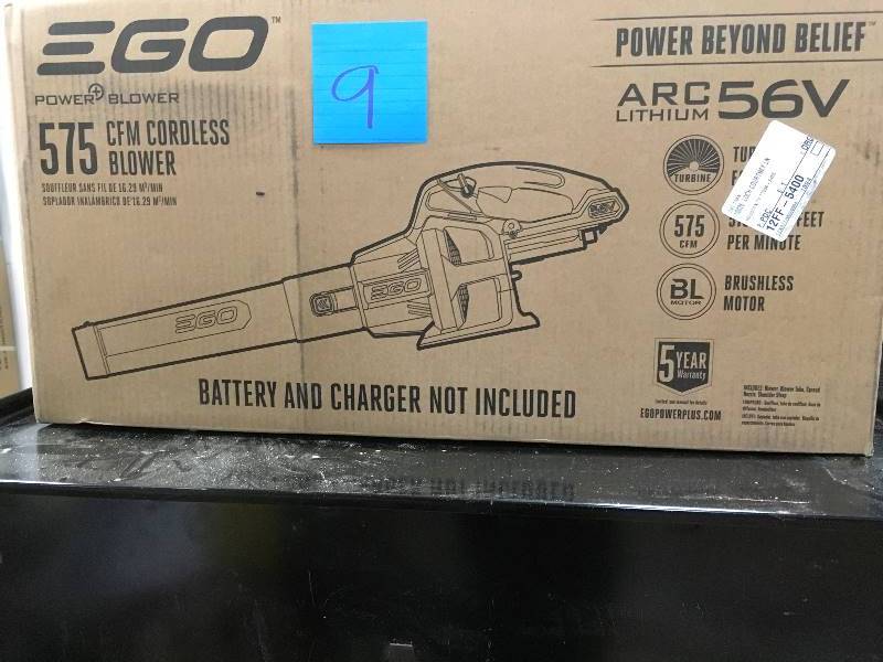 EGO 142 MPH 575 CFM Variable Speed 56 Volt Lithium-Ion Cordless Leaf Blower Battery and Charger NOT included not used