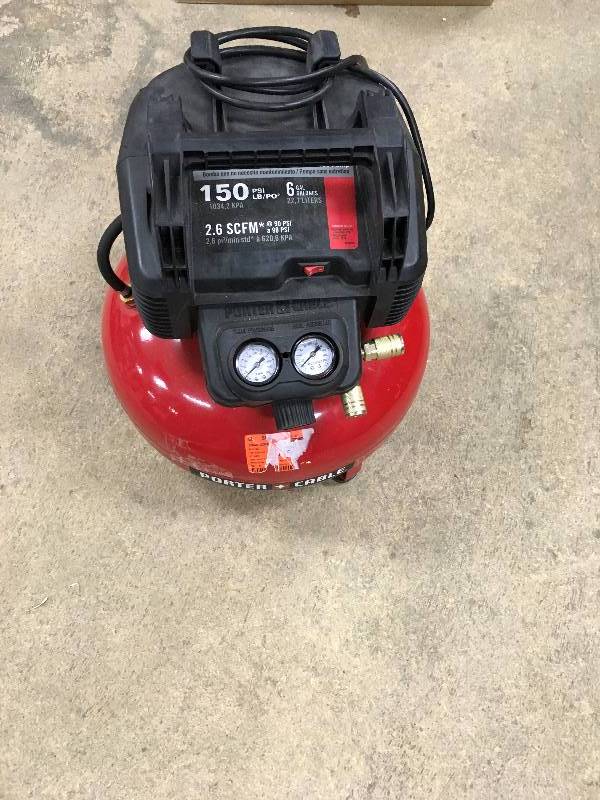 Porter -Cable 6 Gal 150 PSI Pancake Air Compressor in good working conddition