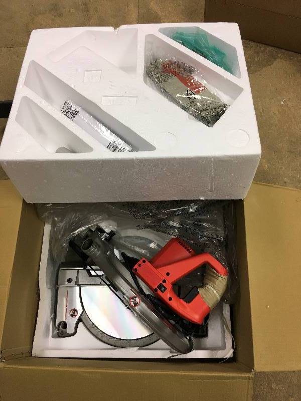 HomeCraft 14 Amp 10 in. Compound Miter Saw with Laser box not used