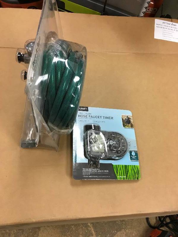 Hose Faucet Timer & Adjustable Nozzles box not used