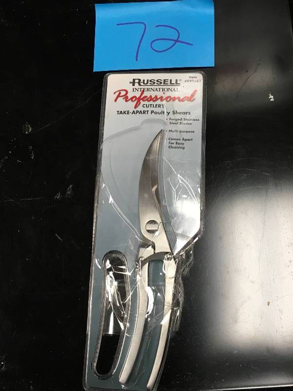 Russell International Professional Cutlery Take Apart Poultry Shears open box not used