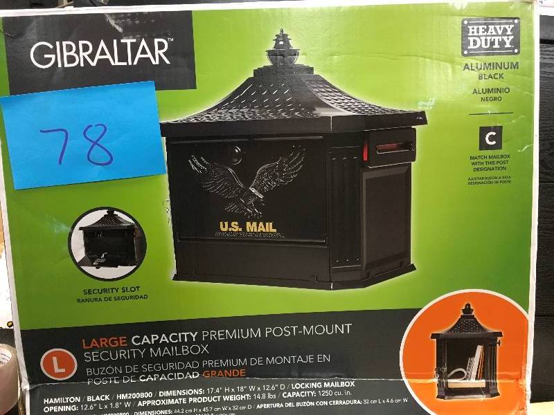 Gibraltar Large Capacity Premium Post-Mount Security Mailbox not used
