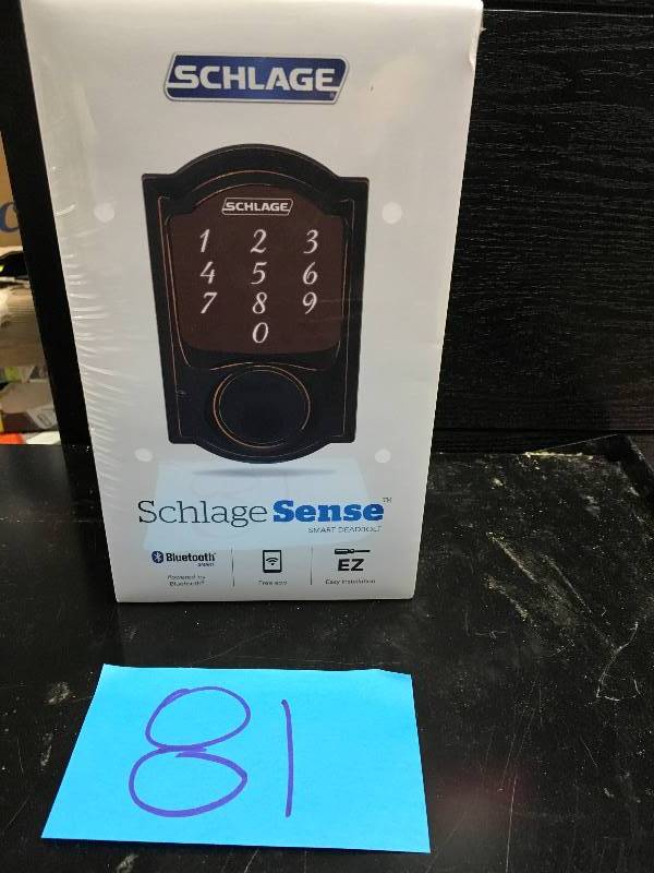 Schlage Sense Smart Deadbolt with Camelot Trim Aged Bronze New