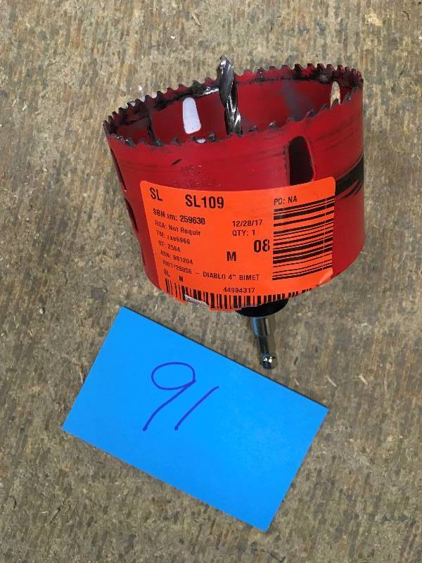 Diablo 4 Hole Saw used