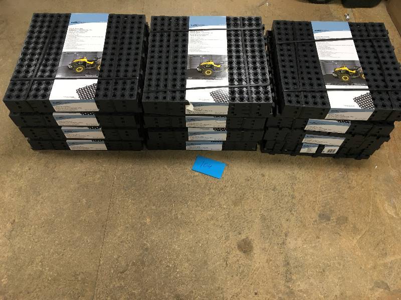 Extreme Floor 18 in x 18 in Black Commercial Drainage Floor - Lot of 12 not used