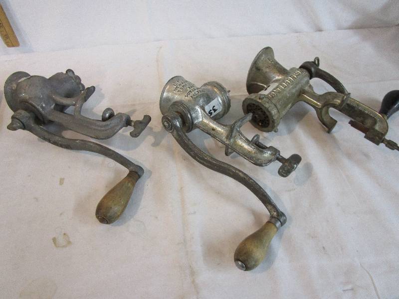 lot 45 image: Old Meat Grinders