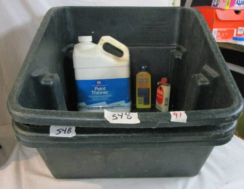 lot 91 image: 3 recycling Binslighter fluid, paint thinner