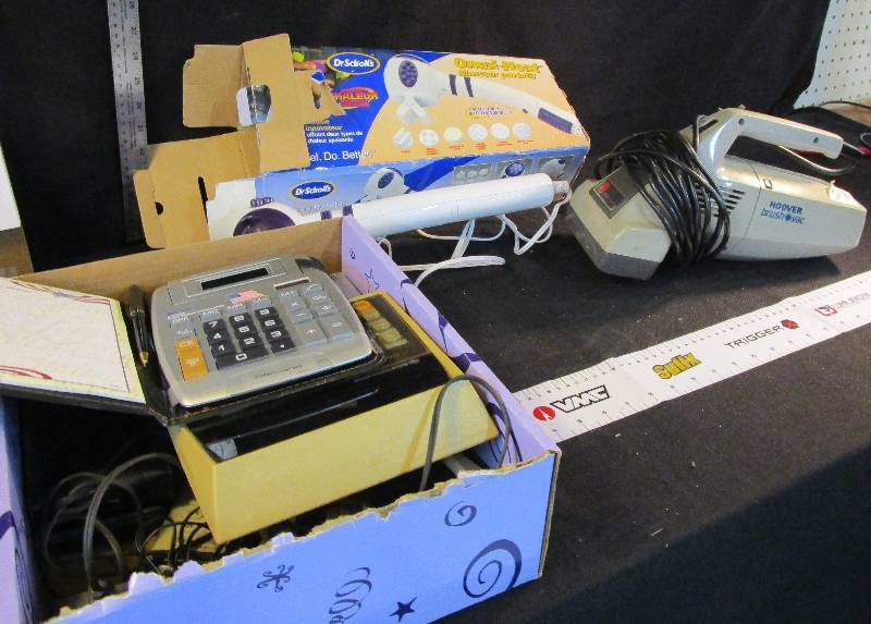 lot 100 image: Massager, Hand Vac and Calculators