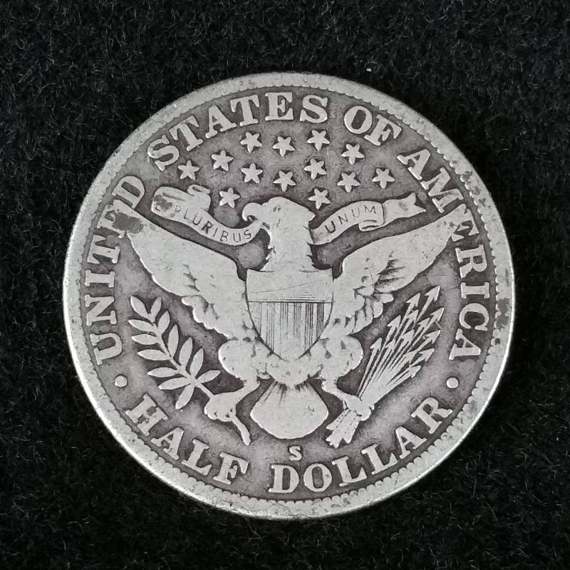1915 S Barber Silver Half Dollar