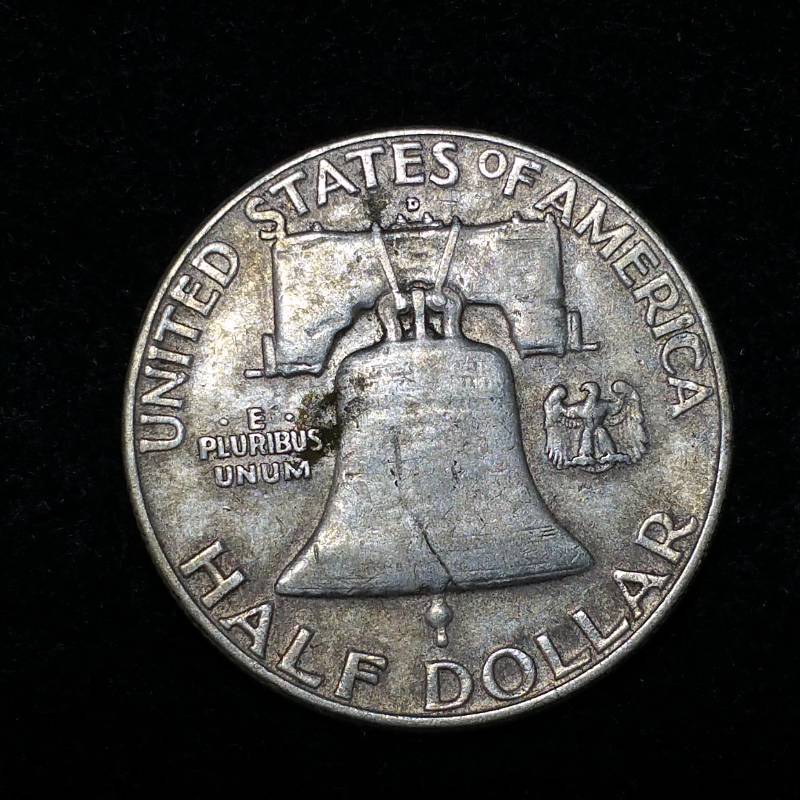 1961 D Franklin Silver Half Dollar