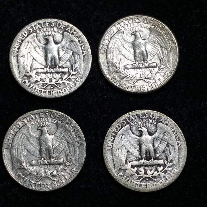 (4) Washington Silver Quarters
