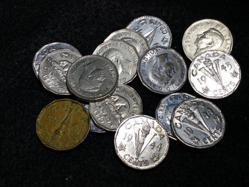 Group of Older Canadian Nickels