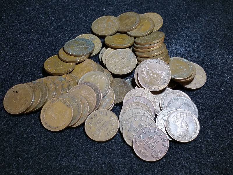 Group of Older Canadian Cents