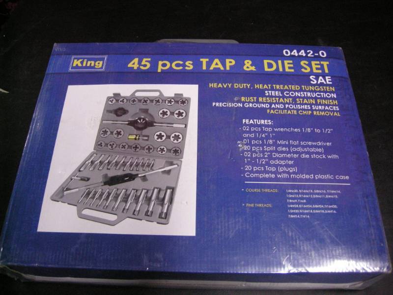 King 45pcs Tap & Die Set SAE