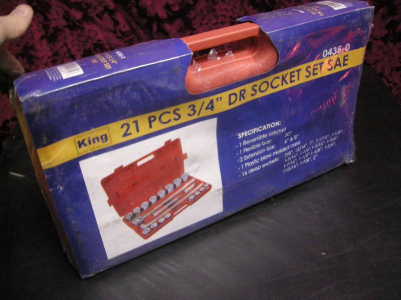 King 21pc 34 Drive Socket Set SAE
