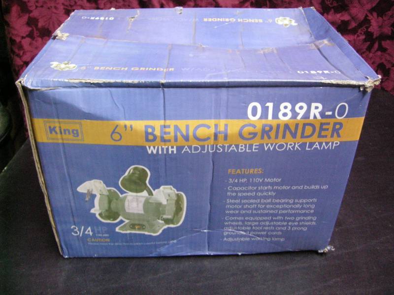 King 6 Bench Grinder with Lamp